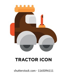 Tractor icon vector isolated on white background, Tractor transparent sign , colorful symbols