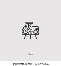 tractor icon vector isolated on white background