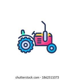 Tractor icon in vector. Logotype