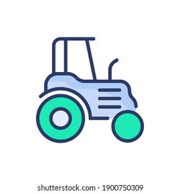 Tractor icon in vector. Logotype