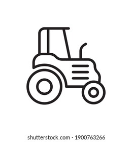 Tractor Icon In Vector. Logotype