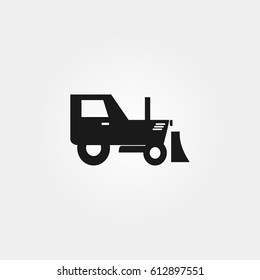 Tractor icon. vector sign symbol on white background