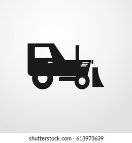 tractor icon. vector sign symbol on white background