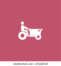 tractor icon. vector sign symbol on white background