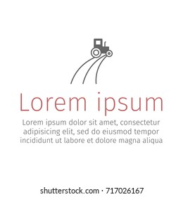 Tractor icon. Vector signs for web graphics.