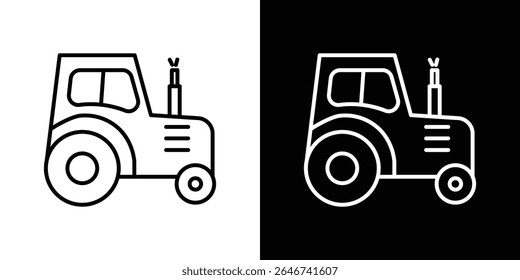 Tractor icon vector simple element illustration editable
