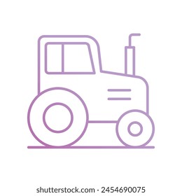 Icono del tractor con el fondo blanco Vector ilustración de stock