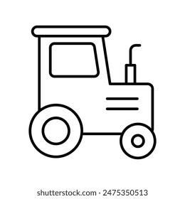 Icono del tractor con el fondo blanco Vector ilustración de stock