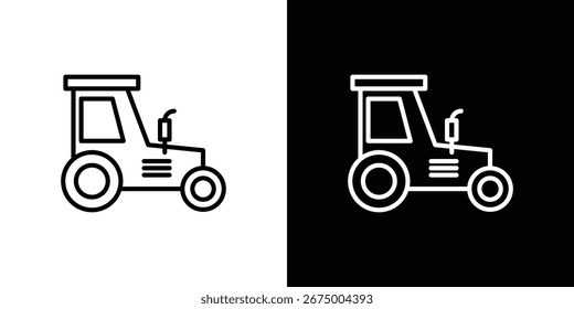 Iconos del tractor, Vector mejor icono de la carrera EPS