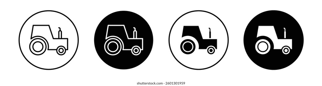 Tractor icons vectors graphics collection