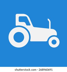 Tractor icon,sign. Modern simple design,flat style. Vector illustration EPS8