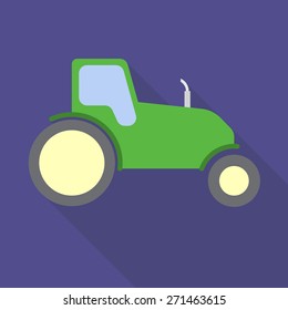 Tractor icon,sign. Modern simple design,flat style. Vector illustration EPS10