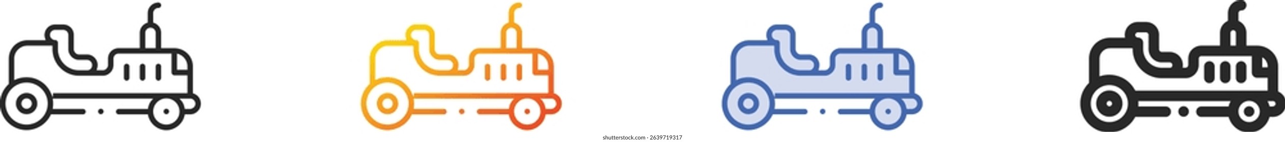 tractor icon.Thin Linear, Gradient, Blue Stroke and bold Style Design Isolated On White Background