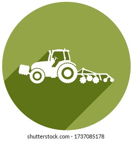 Symbol für Traktor.Symbol für Vorlagen, Webdesign und Infografiken
