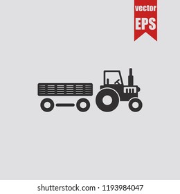 Tractor icon.Vector illustration.