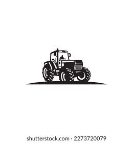 tractor illustration logo. powerful, elegant, modern and sophisticated. suitable for agricultural, contractor and mining business
