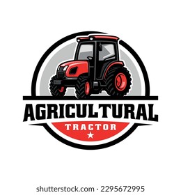 tractor illustration logo vector image