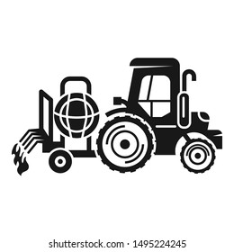 Tractor irrigation icon. Simple illustration of tractor irrigation vector icon for web design isolated on white background