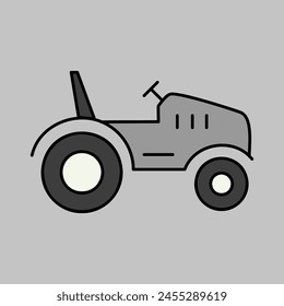 Tractor isolated icon. Farmer machine. Agriculture sign. Graph symbol for your web site design, logo, app, UI. Vector illustration, EPS10.
