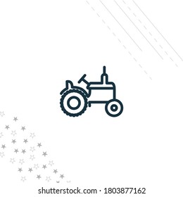 icono de línea aislada de tractor para web y móvil