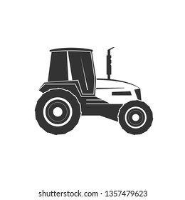 Tractor isolated on background. Vector illustration.