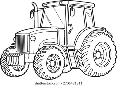 Traktor einzeln auf weißem Hintergrund