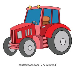 Traktor einzeln auf weißem Hintergrund