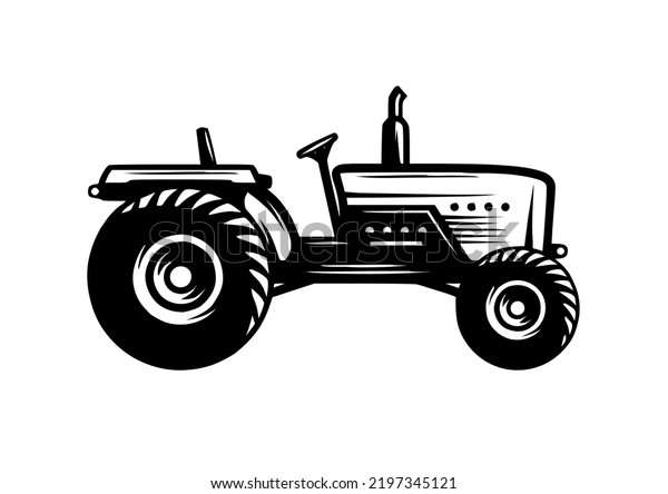 Tractor, Isolated on White\
Background