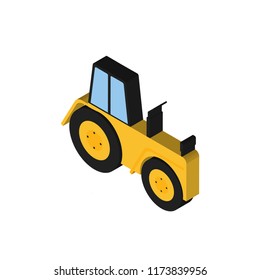Tractor isometric left top view 3D icon