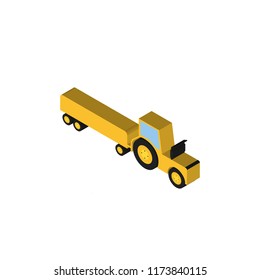 Tractor isometric left top view 3D icon