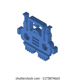 Tractor isometric left top view 3D icon