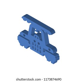 Tractor isometric left top view 3D icon