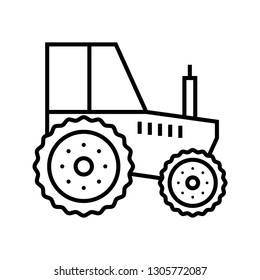 Tractor Line Black Icon