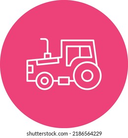 Traktor-Zeilenumbruch Symbol Vektorbild. Kann auch für Web-Apps, mobile Apps und Printmedien verwendet werden.