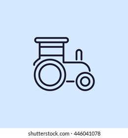 tractor line icon