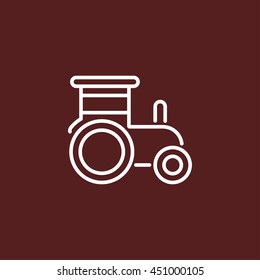 tractor line icon