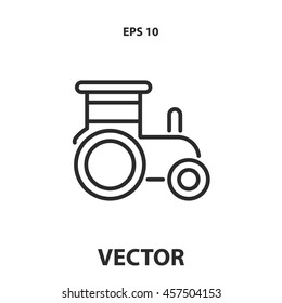 tractor line icon