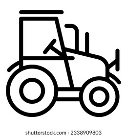 Tractor line icon. Agrimotor vector illustration isolated on white. Agronomy outline style design, designed for web and app. Eps 10