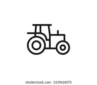 Tractor line icon. High quality outline symbol for web design or mobile app. Thin line sign for design logo. Color outline pictogram on white background