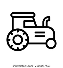 tractor line icon illustration vector graphic. Simple element illustration vector graphic, suitable for app, websites, and presentations isolated on white background