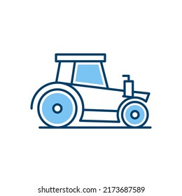 Tractor line icon. linear style sign for mobile concept and web design. Outline vector icon. Isolated on white background