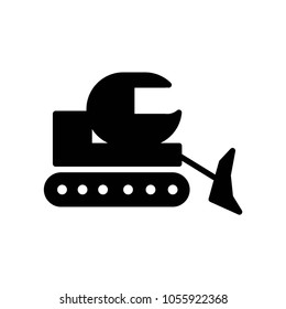 Tractor line icon, outline vector sign, linear style pictogram isolated on white. Symbol, logo illustration. Editable stroke. Pixel perfect