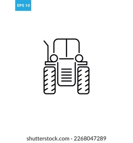 Tractor line icon Vector illustration
