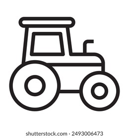 Tractor line icon. vector illustration.