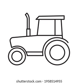 Traktor Line Style Vektorsymbol, das leicht zu ändern oder zu bearbeiten ist