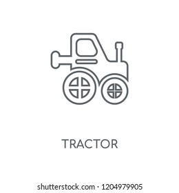 Tractor linear icon. Tractor concept stroke symbol design. Thin graphic elements vector illustration, outline pattern on a white background, eps 10.