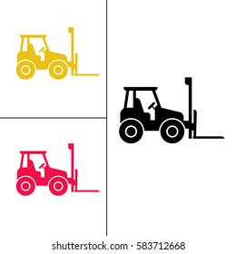 tractor loader icon vector illustration