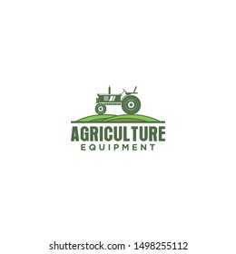 Tractor logo for agriculture industrial - farming 