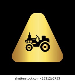 Logotipo do trator combinado com o modelo vetorial A da letra