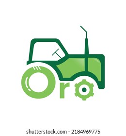 Tractor Logo Design Made Letters O Stock Vector (Royalty Free ...